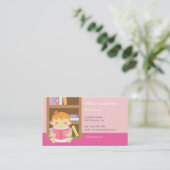 Niedliche Baby-Mädchen-Babysitting Visitenkarte (Stehend Vorderseite)