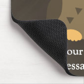 Niedliche Baby-Mädchen-Eule mit rosa Bogen Mousepad (Ecke)