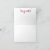 Niedliche Baby-Mädchen-Kleidung auf der Linie Dankeskarte (Innenseite)