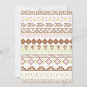 Niedliche Baby-Mädchen-Rotwild u. Stammes- Einladung (Rückseite)