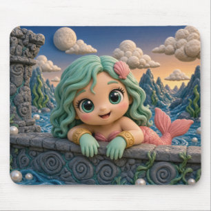 Niedliche Baby-Meerjungfrau, Mythisch Mousepad