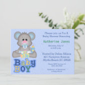 Niedliche Baby Mouse Kinderdusche Einladung (Stehend Vorderseite)