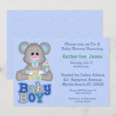 Niedliche Baby Mouse Kinderdusche Einladung (Vorne/Hinten)