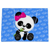 Niedliche Baby Panda mit schwarzem Geschenkwort bl Große Geschenktüte (Vorderseite)