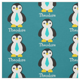 Niedliche Baby-Pinguine mit Blue Neckties Stoff