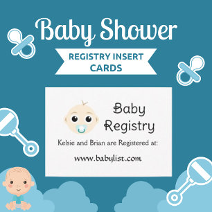 Niedliche Baby Registry Baby Duschkarte Einladung