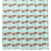 Niedliche Baby Slots auf Treebranch Muster Duschvorhang (Vorderseite)