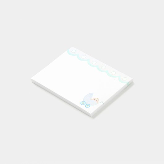 Niedliche Baby Stroll Post-it-Notizen Post-it Klebezettel (angewinkelt)