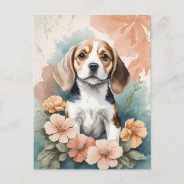 Niedliche Baby-Tiere | Adorable Beagle Puppy Postkarte