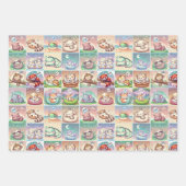 Niedliche Baby-Tiere - Baby-Dusche Packpapier Geschenkpapier Set (Vorderseite 3)