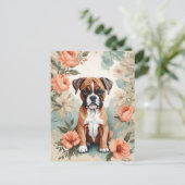 Niedliche Baby-Tiere | Boxer Puppy Postkarte (Stehend Vorderseite)