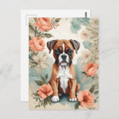 Niedliche Baby-Tiere | Boxer Puppy Postkarte (Vorne/Hinten)