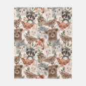 Niedliche Baby-Tiere Fleecedecke (Vorderseite)