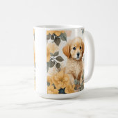 Niedliche Baby-Tiere | Golden Retriever Puppy Kaffeetasse (VorderseiteRechts)