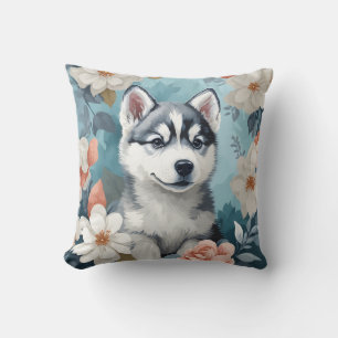 Niedliche Baby-Tiere Husky Puppy Kissen