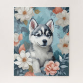 Niedliche Baby-Tiere | Husky Puppy Puzzle (Vertikal)