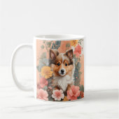 Niedliche Baby-Tiere | Niedlich Shetland Sheepdog Kaffeetasse (Links)