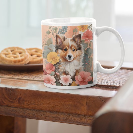 Niedliche Baby-Tiere | Niedlich Shetland Sheepdog Kaffeetasse