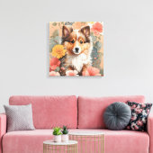 Niedliche Baby-Tiere | Niedlich Shetland Sheepdog  Leinwanddruck (Insitu (Wohnzimmer))
