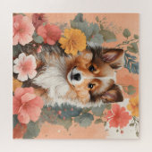 Niedliche Baby-Tiere | Niedlich Shetland Sheepdog  Puzzle (Horizontal)