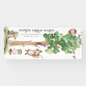 Niedliche Baby-Tiere | Vinyl Growth Chart Banner (Horizontal)