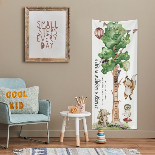 Niedliche Baby-Tiere | Vinyl Growth Chart Banner