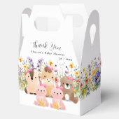 Niedliche Baby-Tiere & Wildblumen Kinderdusche Geschenkschachtel (Geöffnet)