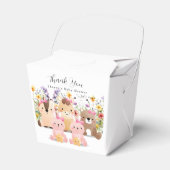 Niedliche Baby-Tiere & Wildblumen Kinderdusche Geschenkschachtel (Vorderseite)