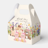 Niedliche Baby-Tiere & Wildblumen Kinderdusche Geschenkschachtel (Rückseite)