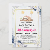 Niedliche Baby-Tragefieber-Schlaf Holzmassage-Blum Einladung (Vorderseite)