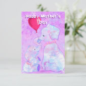 Niedliche Baby- und Mama-Muttertagskarte Karte (Stehend Vorderseite)