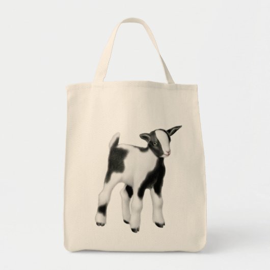 Niedliche Baby-Ziegen-Lebensmittelgeschäft-Tasche Tragetasche (Vorne)