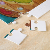 Niedliche Babybällchen jonglieren farbige Kugeln Puzzle (Seite)