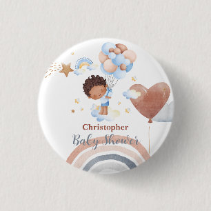 Niedliche Babyballon - Afrikanische Kinderdusche Button