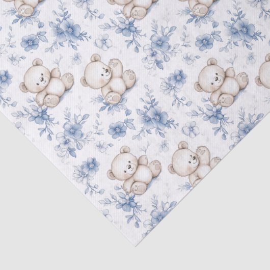 Niedliche Babybär und Babydusche Seidenpapier (Detail)