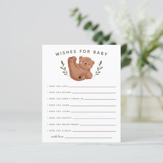 Niedliche Babybärendusche (Stehend Vorderseite)