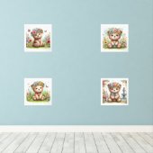 Niedliche Babybeeren Blumenbeere Kinderzimmer Prin Bilderwand Sets (Holzboden)