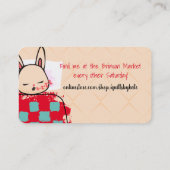 Niedliche Babybettdecken Näharbeiten Visitenkarte (Rückseite)