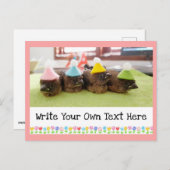 Niedliche Babybriefe mit individualisierbaren Text Postkarte (Vorne/Hinten)