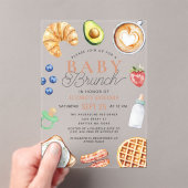 Niedliche Babybrunch Babydusche Acryleinladungen (Insitu (Handheld))