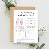 Niedliche Babyduschberatung und -vorhersage Einladung