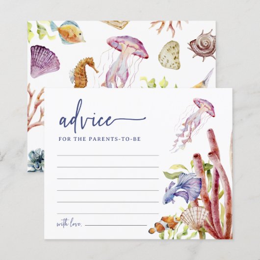 Niedliche Babyduschberatungskarte (Vorne/Hinten)