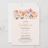 Niedliche Babydusche auf der Wiese Einladung (Vorderseite)