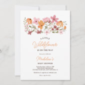 Niedliche Babydusche auf der Wiese Einladung (Vorderseite)