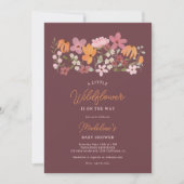 Niedliche Babydusche auf der Wiese Einladung (Vorderseite)