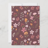 Niedliche Babydusche auf der Wiese Einladung (Rückseite)