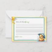 Niedliche Babydusche aus Kautschuk Mitteilungskarte (Vorderseite)