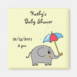 Niedliche Babydusche (Babyelefant mit einem Magnet