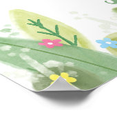 Niedliche Babydusche Begrüßung mit Mutter und Kind Poster (Ecke)