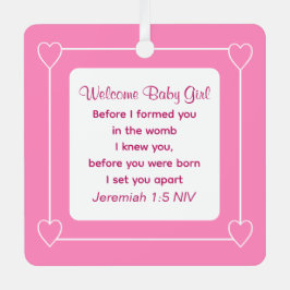 Niedliche Babydusche Bibel Verse Rosa Gastgeschenk Ornament Aus Metall